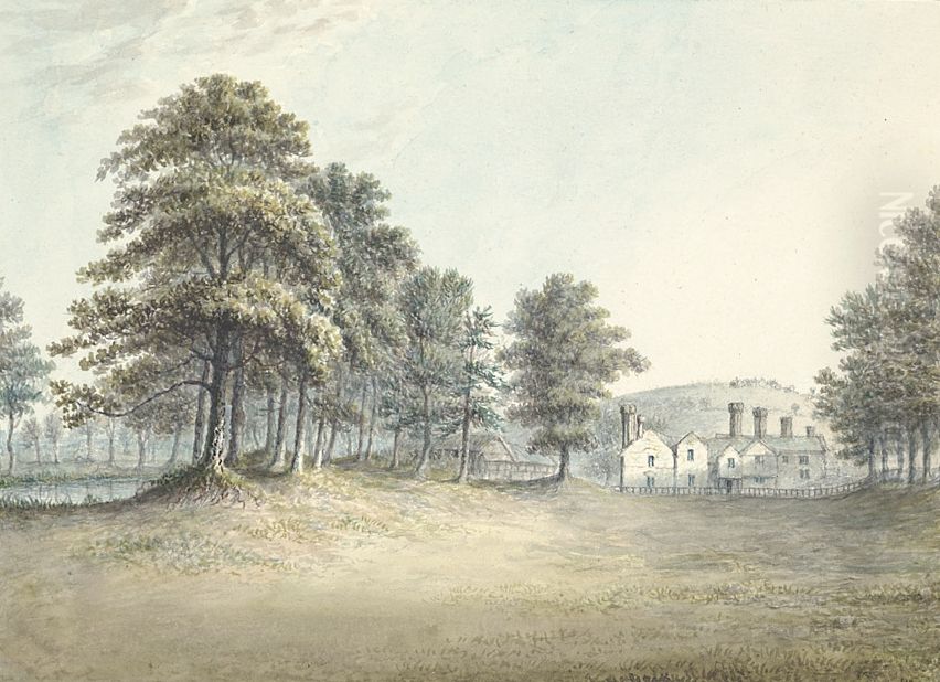 Trenewydd, or, Newtown Hall Oil Painting by John Ingleby