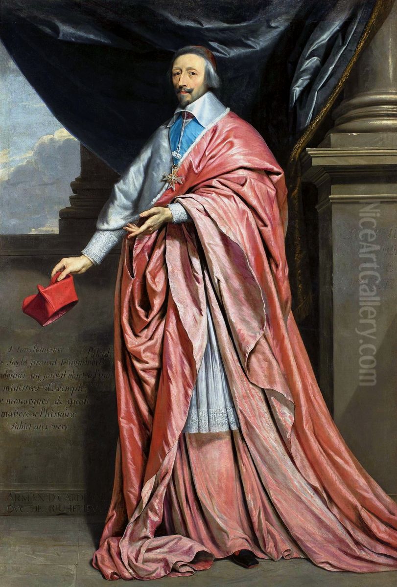Portrait of cardinal Richelieu Oil Painting by Philippe de Champaigne