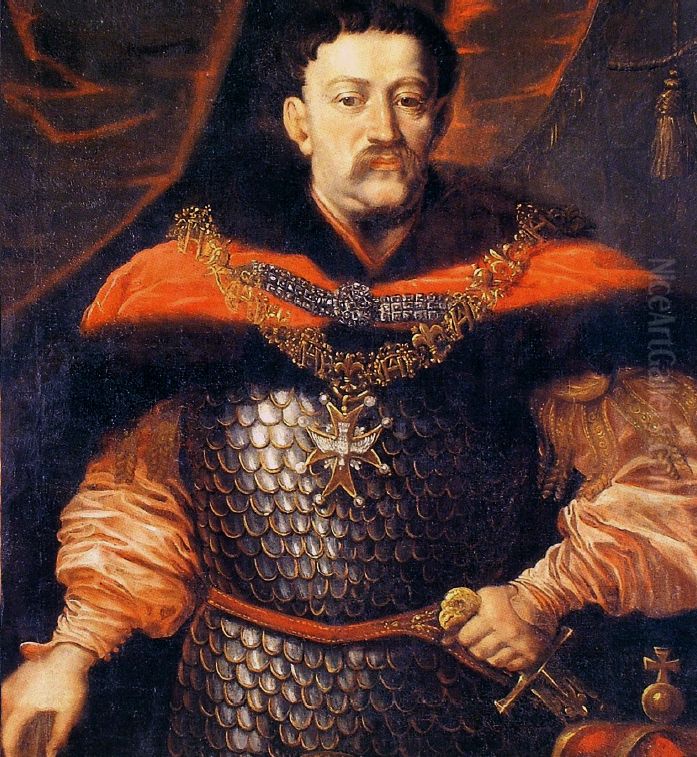Portrait of John III Sobieski with the Order of the Holy Spirit. Oil Painting by Daniel Schultz