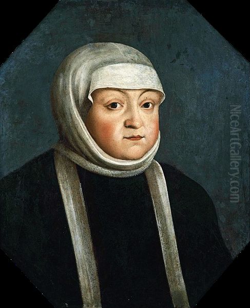 Portrait of Bona Sforza. Oil Painting by Peter Danckerts de Rij