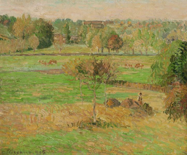 Autumn in Eragny Oil Painting by Camille Pissarro