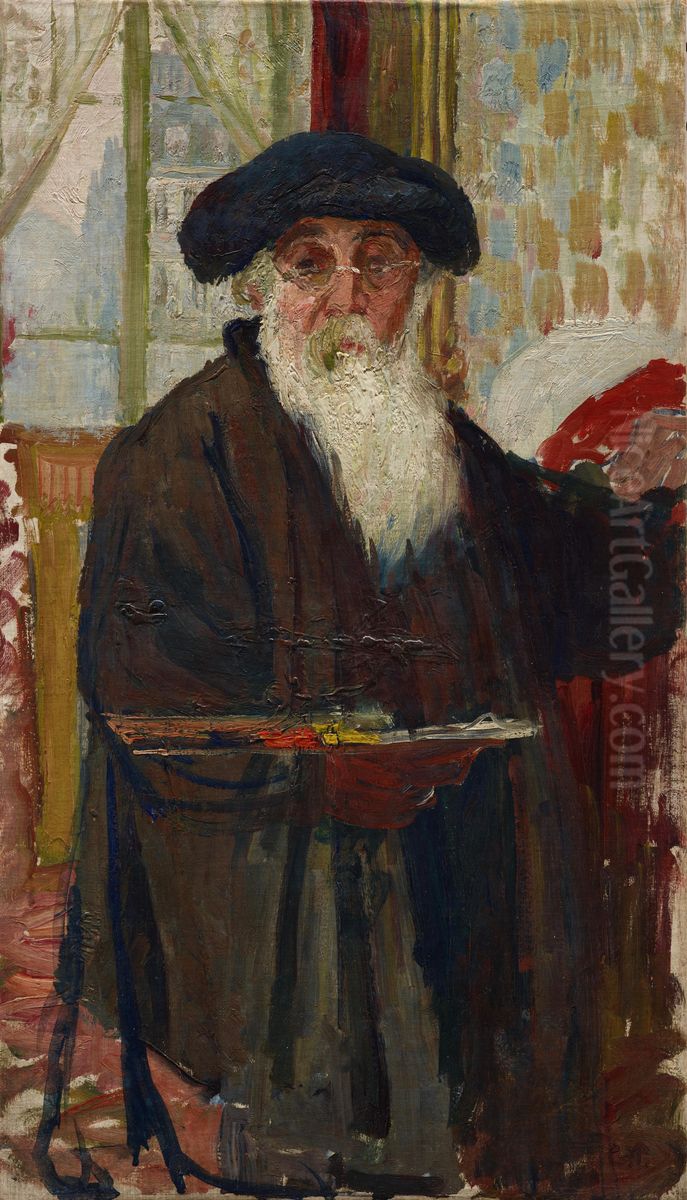 Self Portrait Oil Painting by Camille Pissarro