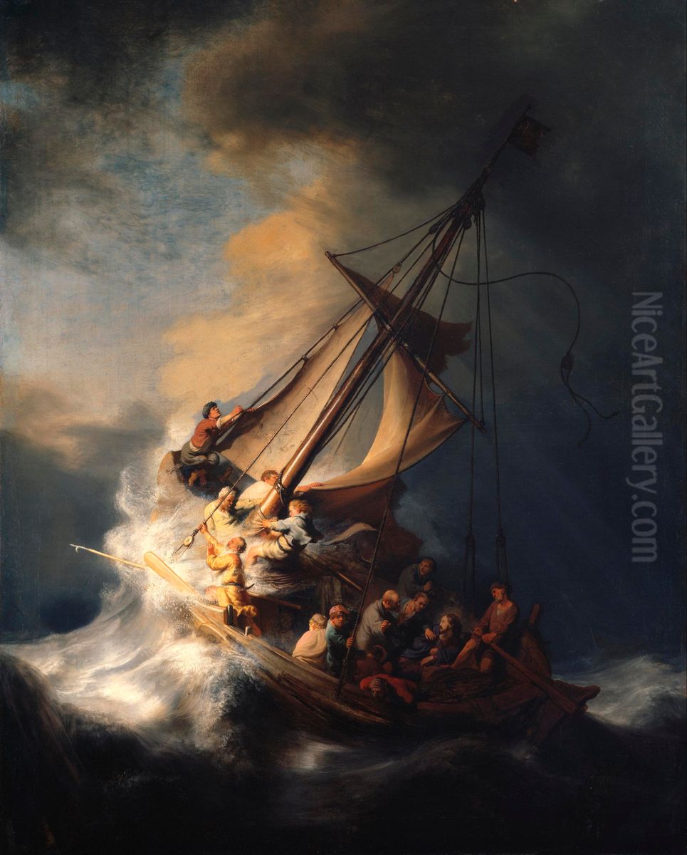 Christ in the Storm on the Sea of Galilee Oil Painting by Rembrandt