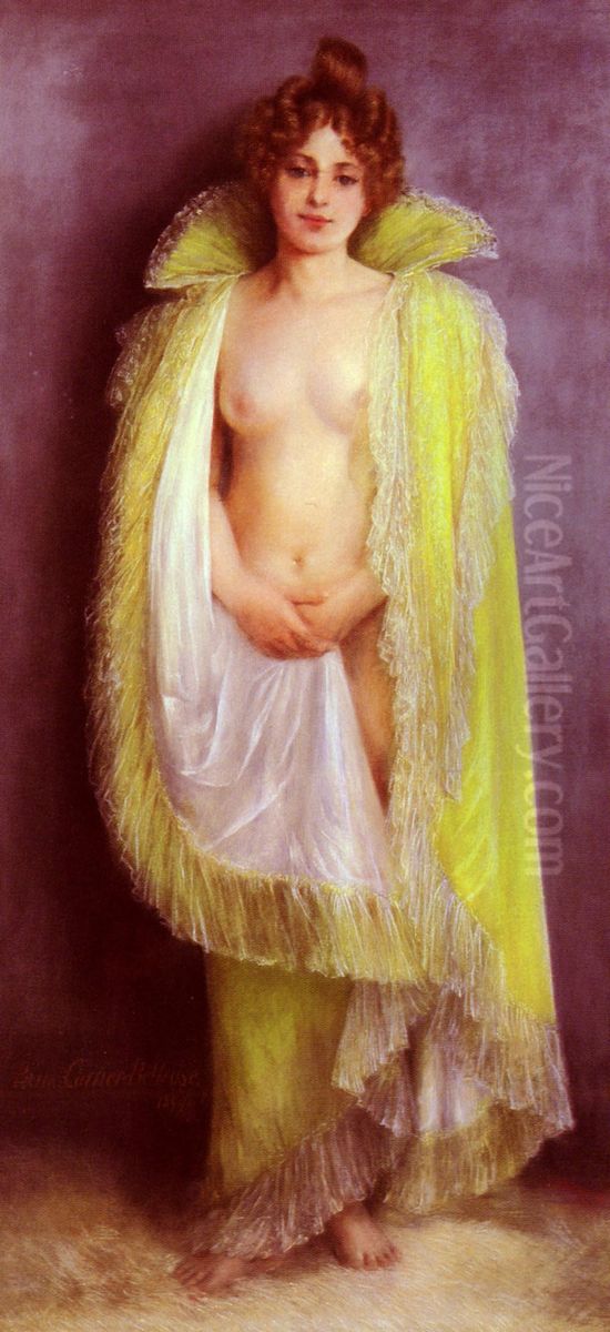 Femme en deshabille vert by Pierre Carrier-Belleuse Oil Painting by Pierre Carrier-Belleuse