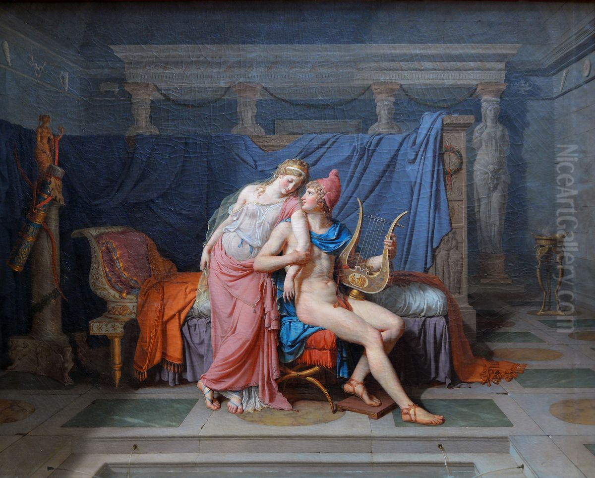 Les amours de Paris et d'Helene Oil Painting by Jacques-Louis David