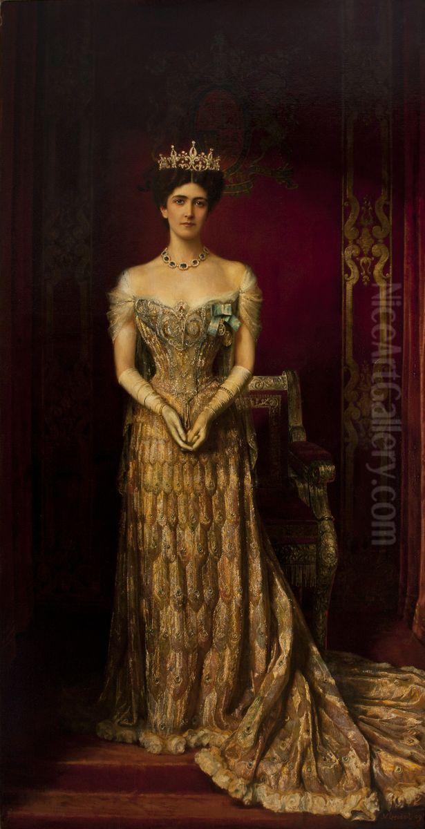 Portrait of Mary Curzon, Baroness Curzon of Kedleston Oil Painting by Logsdail William