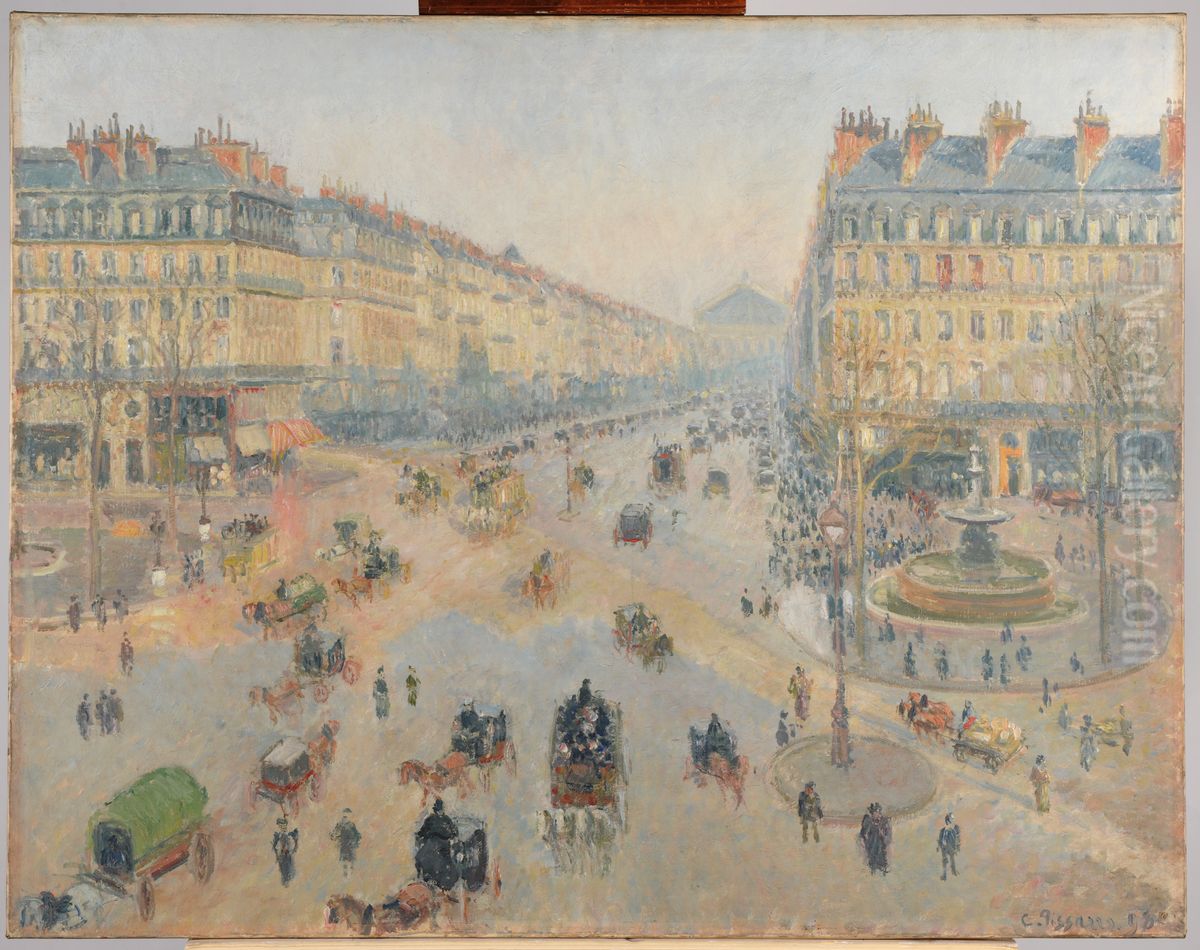 L'Avenue de l'Opera Oil Painting by Camille Pissarro