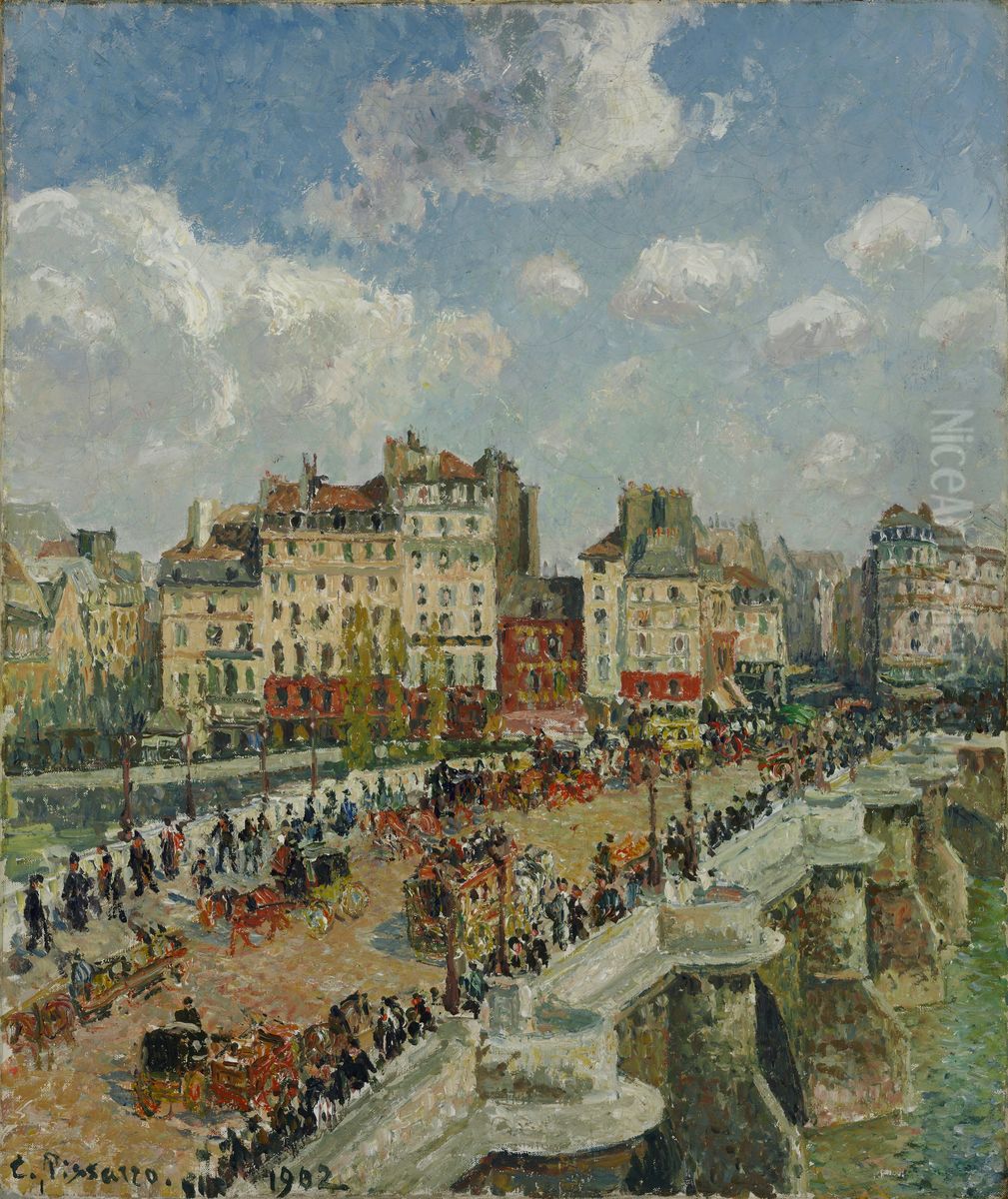 The Pont-Neuf Oil Painting by Camille Pissarro