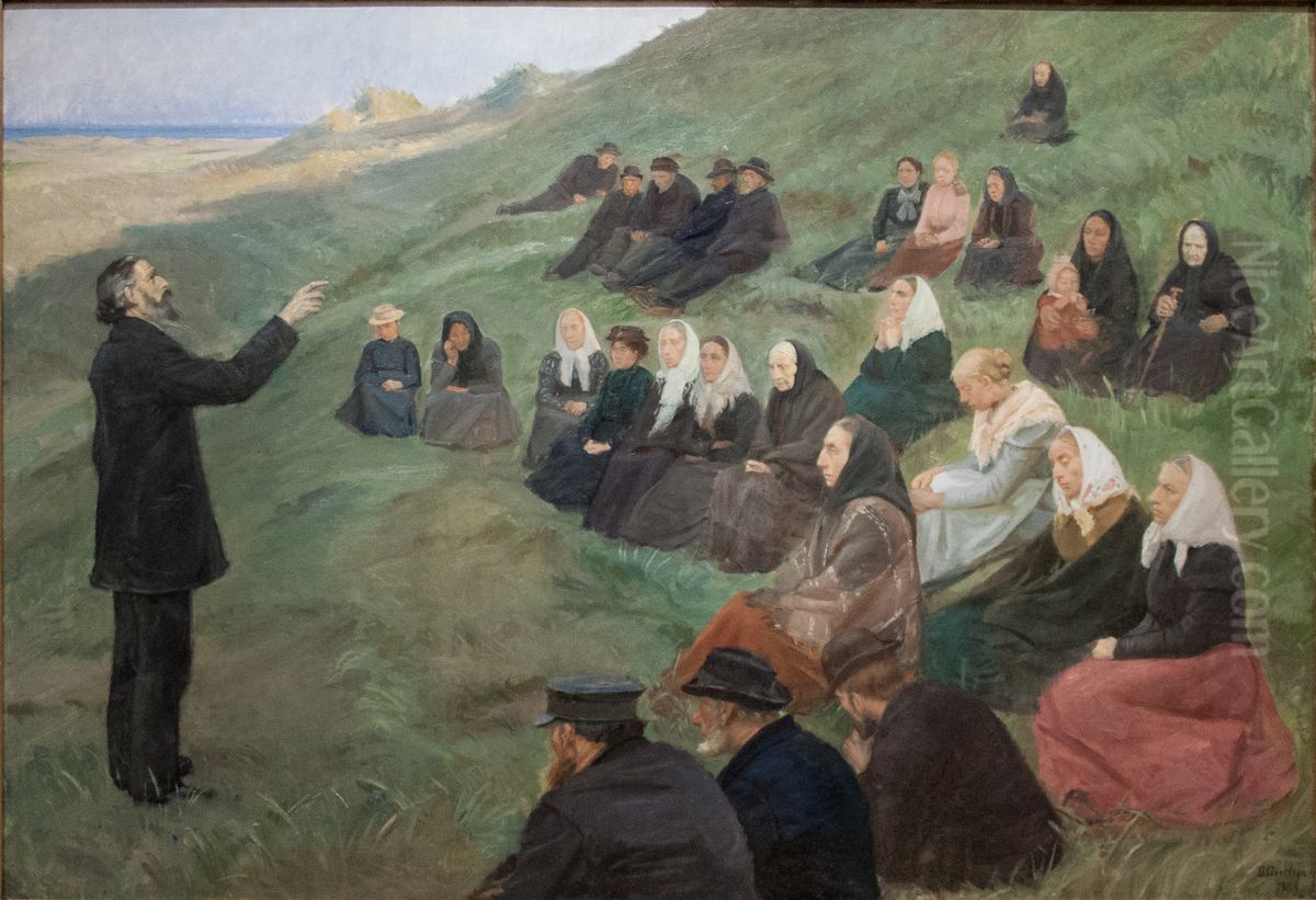 Et missionsmode Oil Painting by Anna Ancher