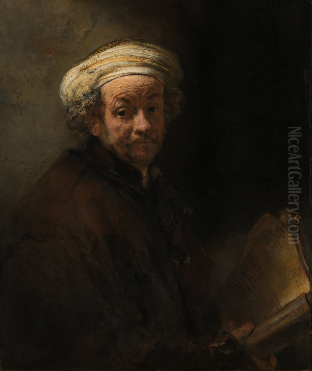 Zelfportret als de apostel Paulus Oil Painting by Rembrandt