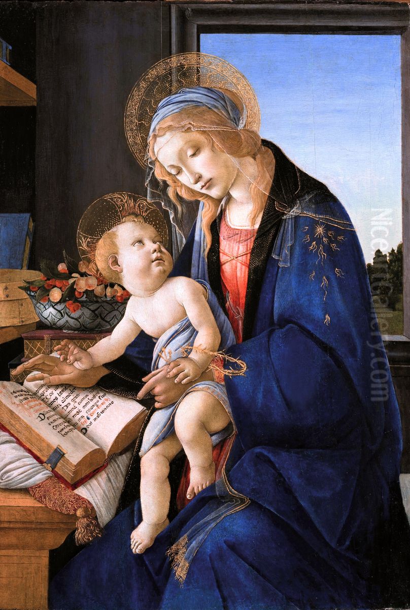 The Virgin and Child (The Madonna of the Book) Oil Painting by Sandro Botticelli