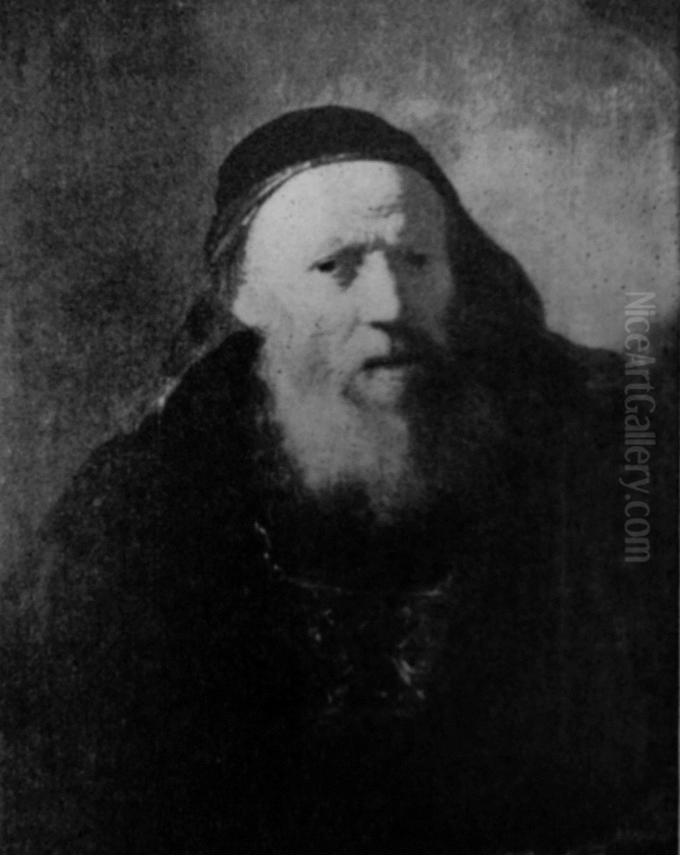 Portrait of a rabbi. Oil Painting by Rembrandt