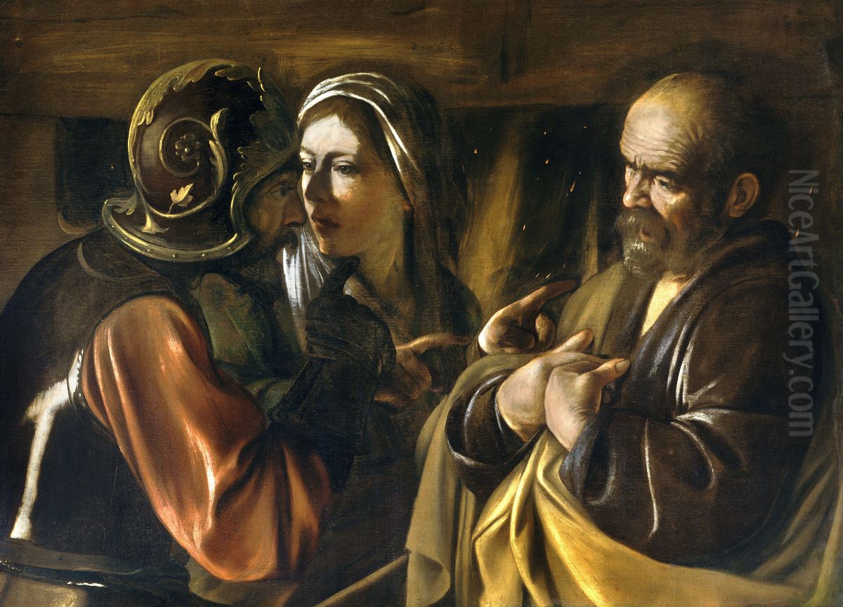 Zaparcie sie sw. Piotra Oil Painting by Caravaggio