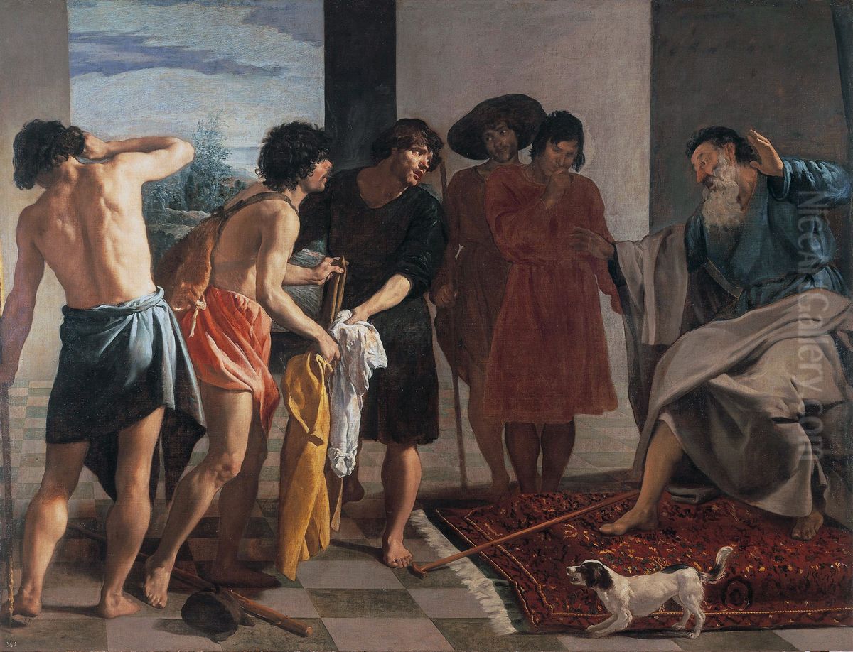 La tunica de Jose Oil Painting by Diego Rodriguez de Silva y Velazquez