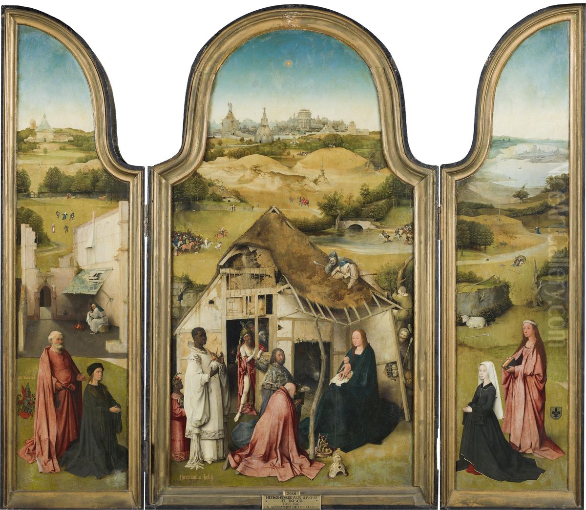 Saint Agnes with donor Oil Painting by Hieronymous Bosch