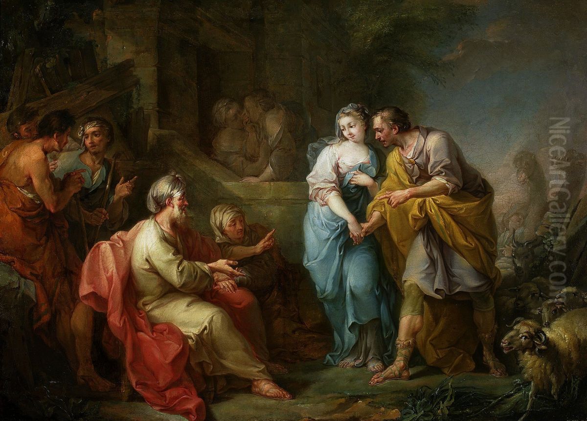 Jacob and Rachel. Oil Painting by Jacopo Amigoni