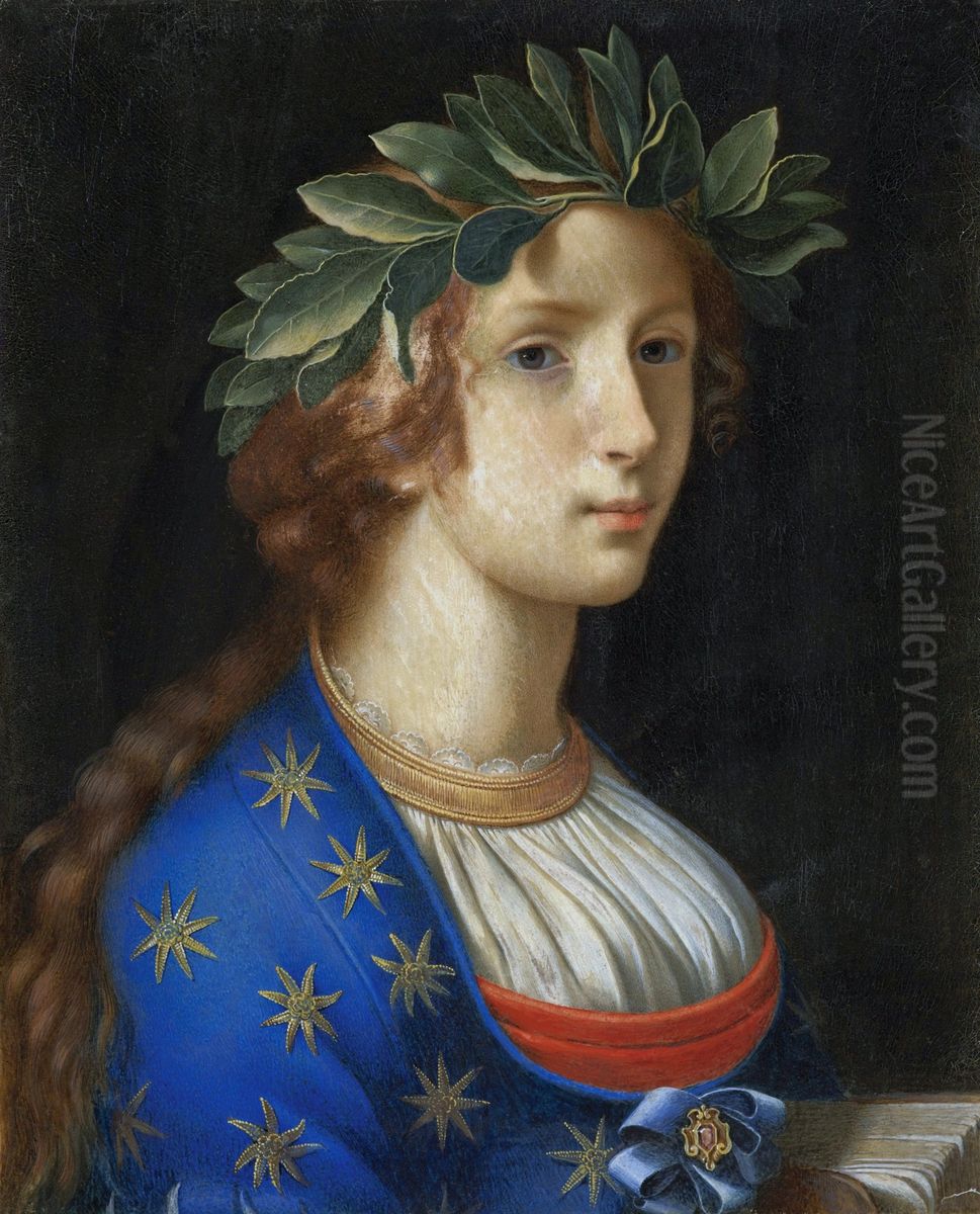 Allegory of poetry Oil Painting by Giuseppe Sacconi