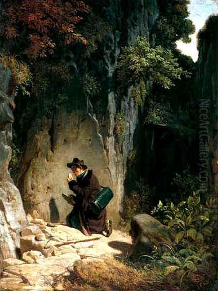 The Geologist Oil Painting by Carl Spitzweg