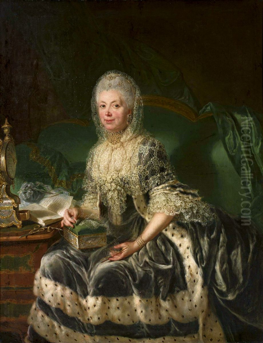 Portrait of Anna von Wartensleben Oil Painting by Anna Dorothea Therbusch