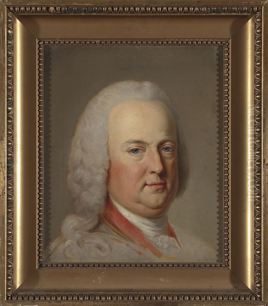 Portrait of Henryk Bruhl (1700-1763), sketch Oil Painting by Marcello Bacciarelli