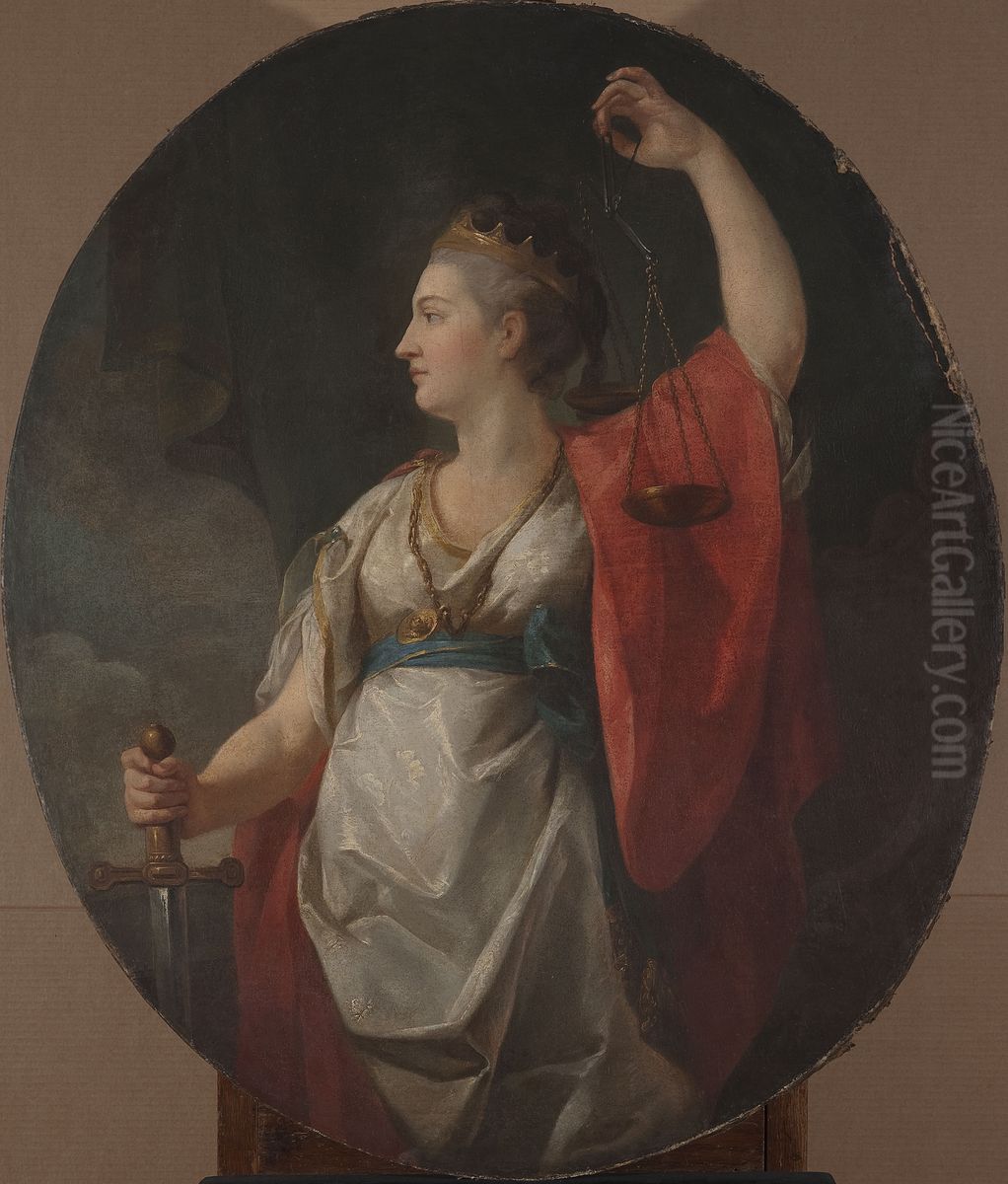 Allegory of Justice - Themis. Oil Painting by Marcello Bacciarelli