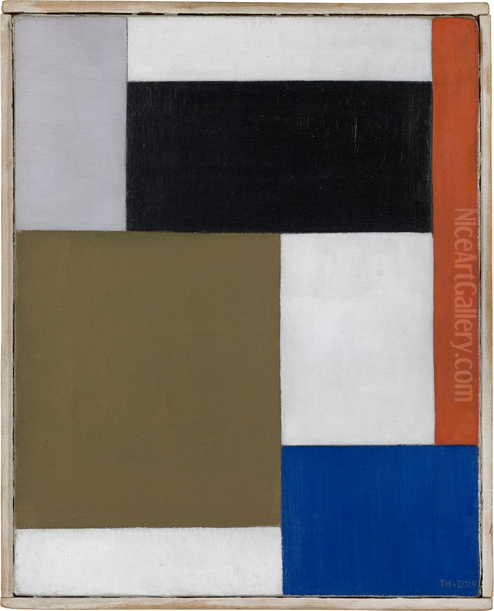 Composition 1923-1924 Oil Painting by Theo van Doesburg
