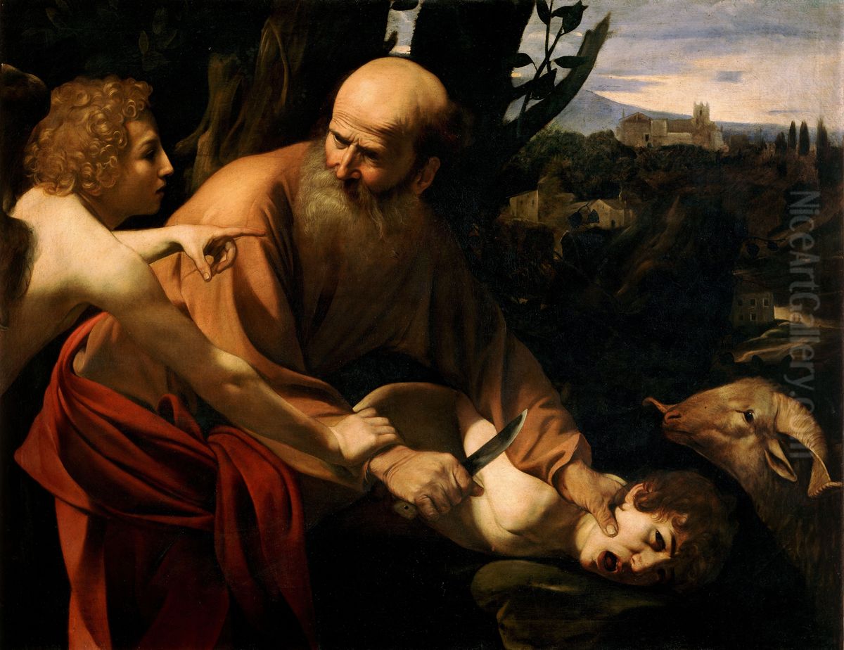 Sacrifice of Isaac Oil Painting by Caravaggio
