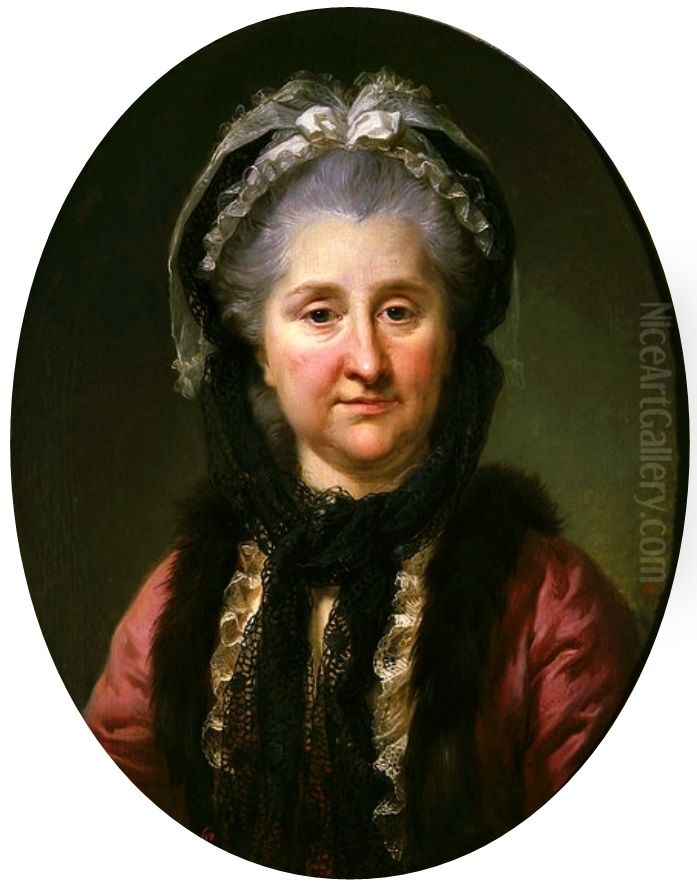 Ludwika Zamoyska nee Poniatowska. Oil Painting by Marcello Bacciarelli