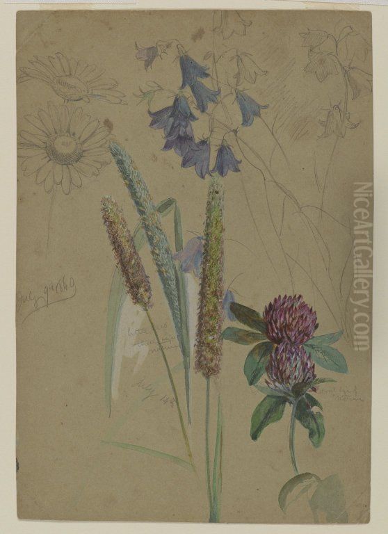 Flower Study Oil Painting by William Trost Richards