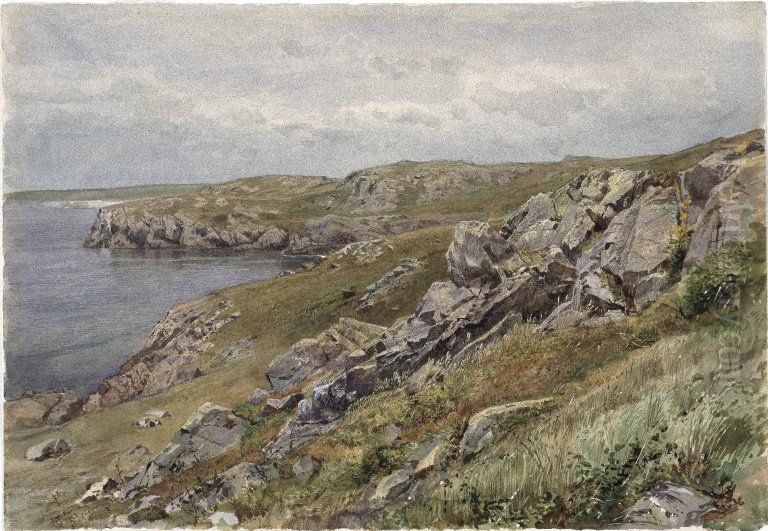 Conanicut Island Oil Painting by William Trost Richards