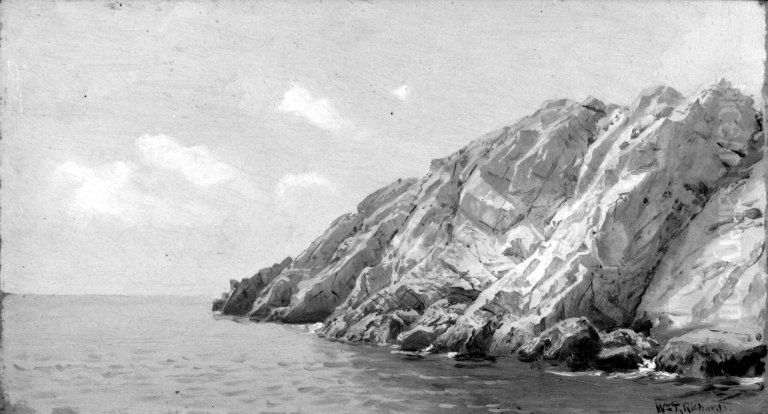 Rocky Coast Oil Painting by William Trost Richards