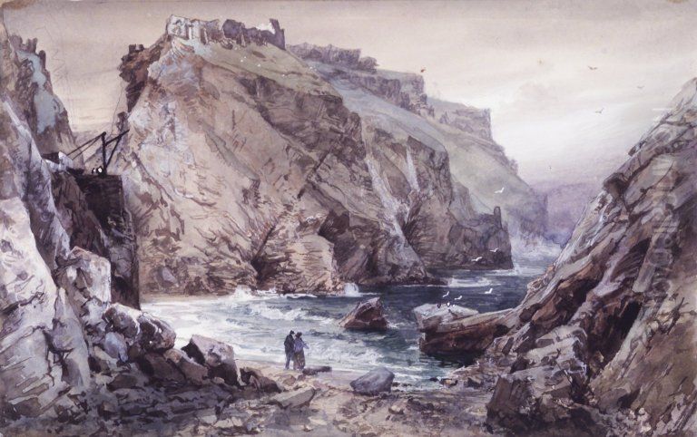 Tintagel, Cornwall, England Oil Painting by William Trost Richards