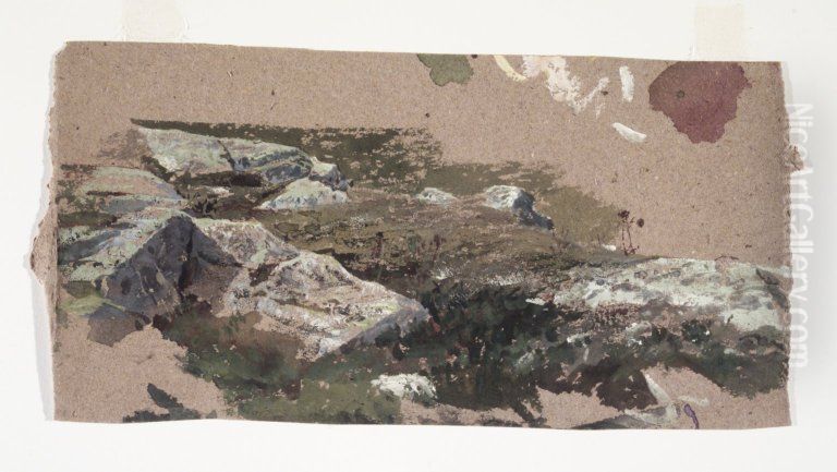 Study of Rocks Oil Painting by William Trost Richards