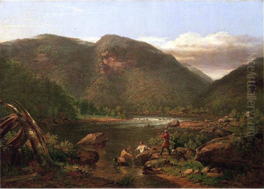 Crow's nest Oil Painting by Worthington Whittredge