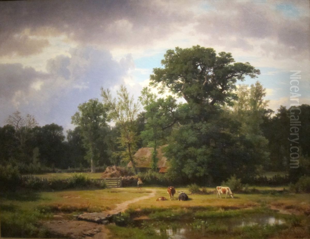 Landscape in Westphalia Oil Painting by Worthington Whittredge