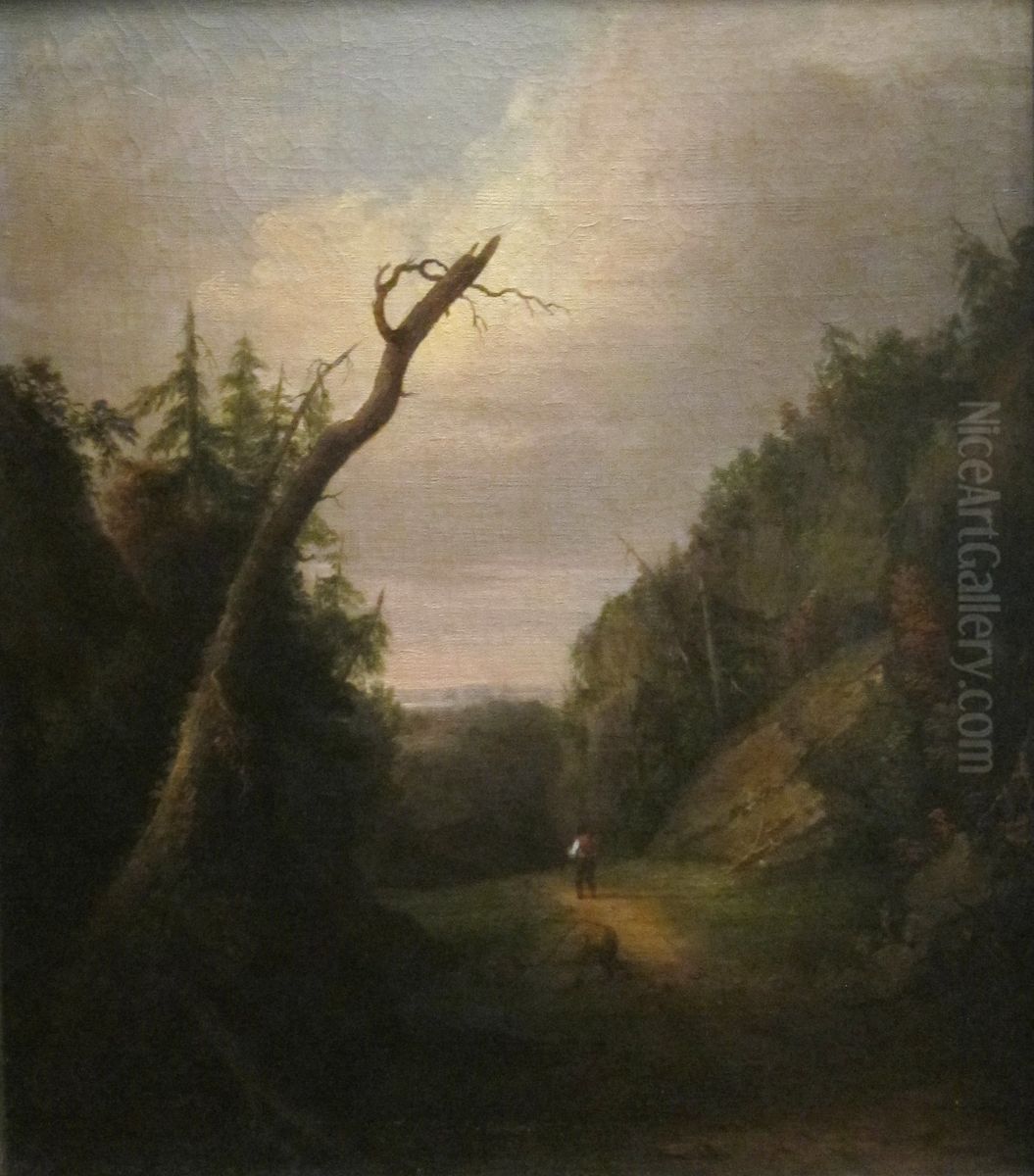 Scene near Hawk's Nest Oil Painting by Worthington Whittredge