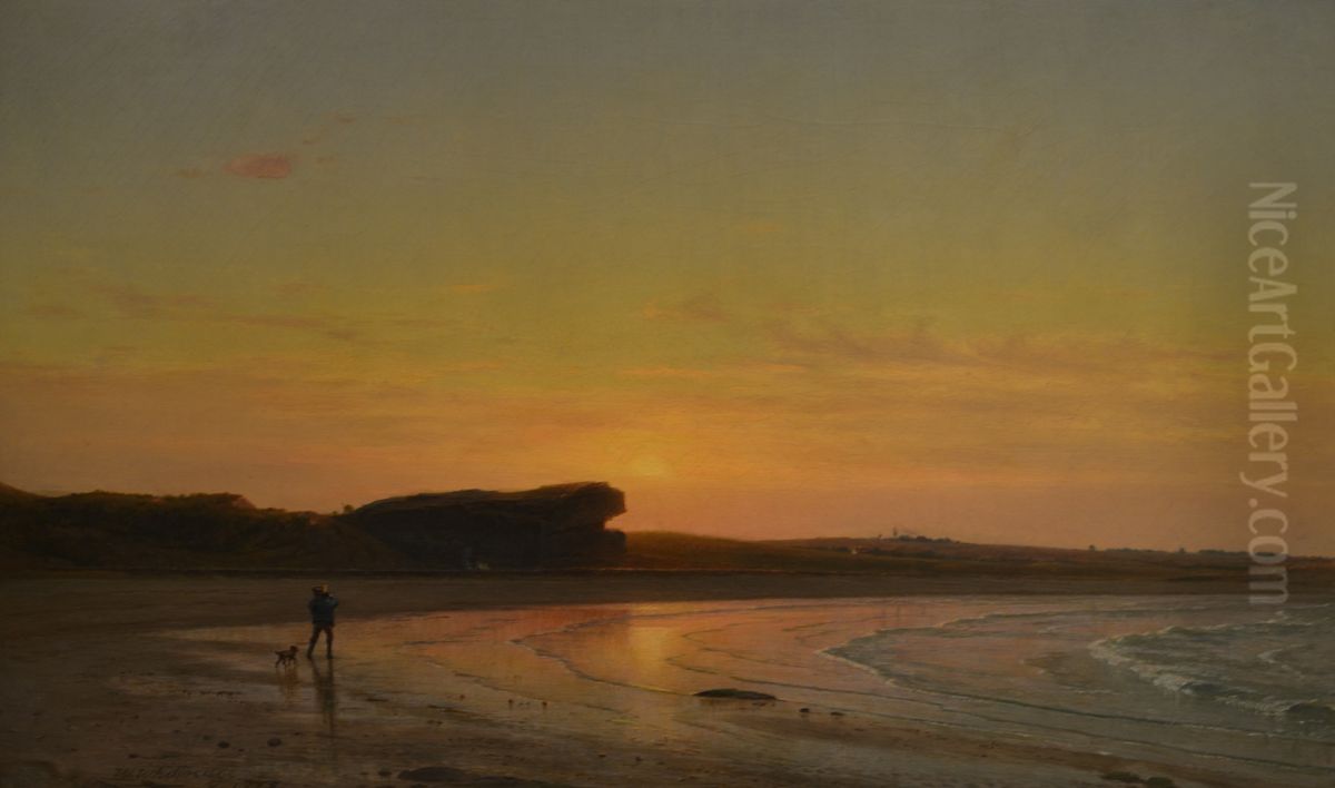 Second Beach, Newport Oil Painting by Worthington Whittredge