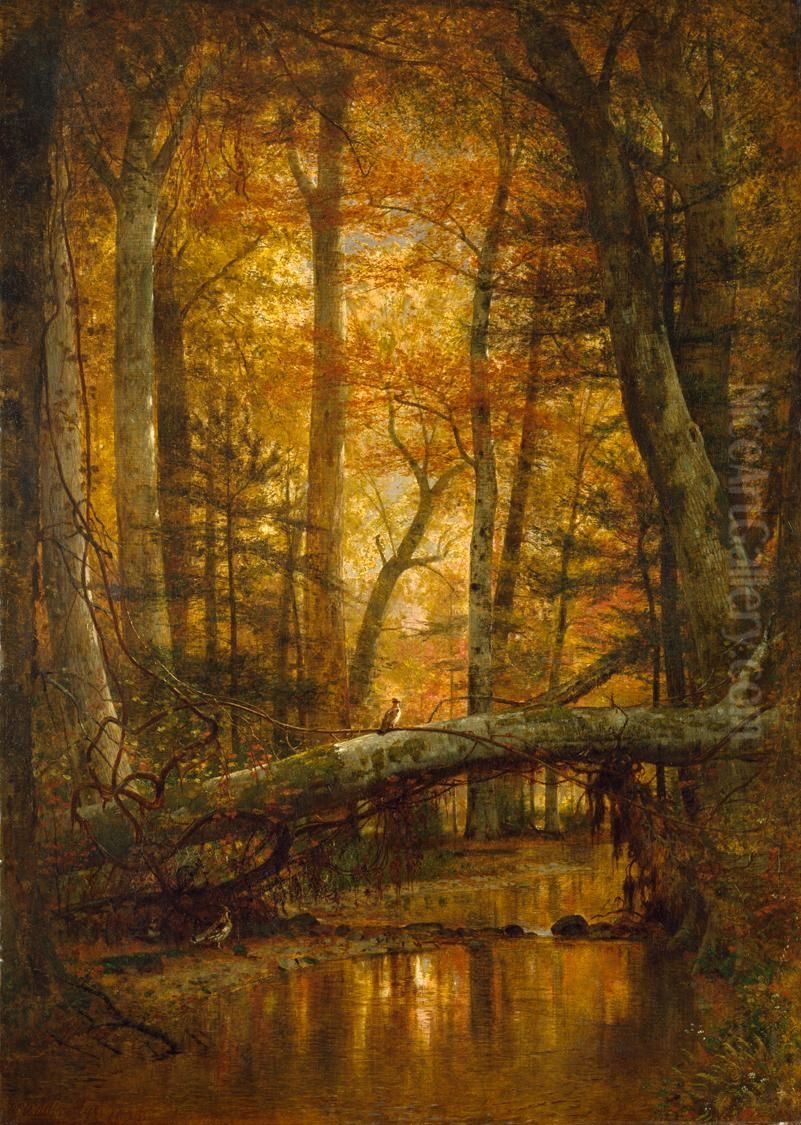 The Emerald Pool Oil Painting by Worthington Whittredge