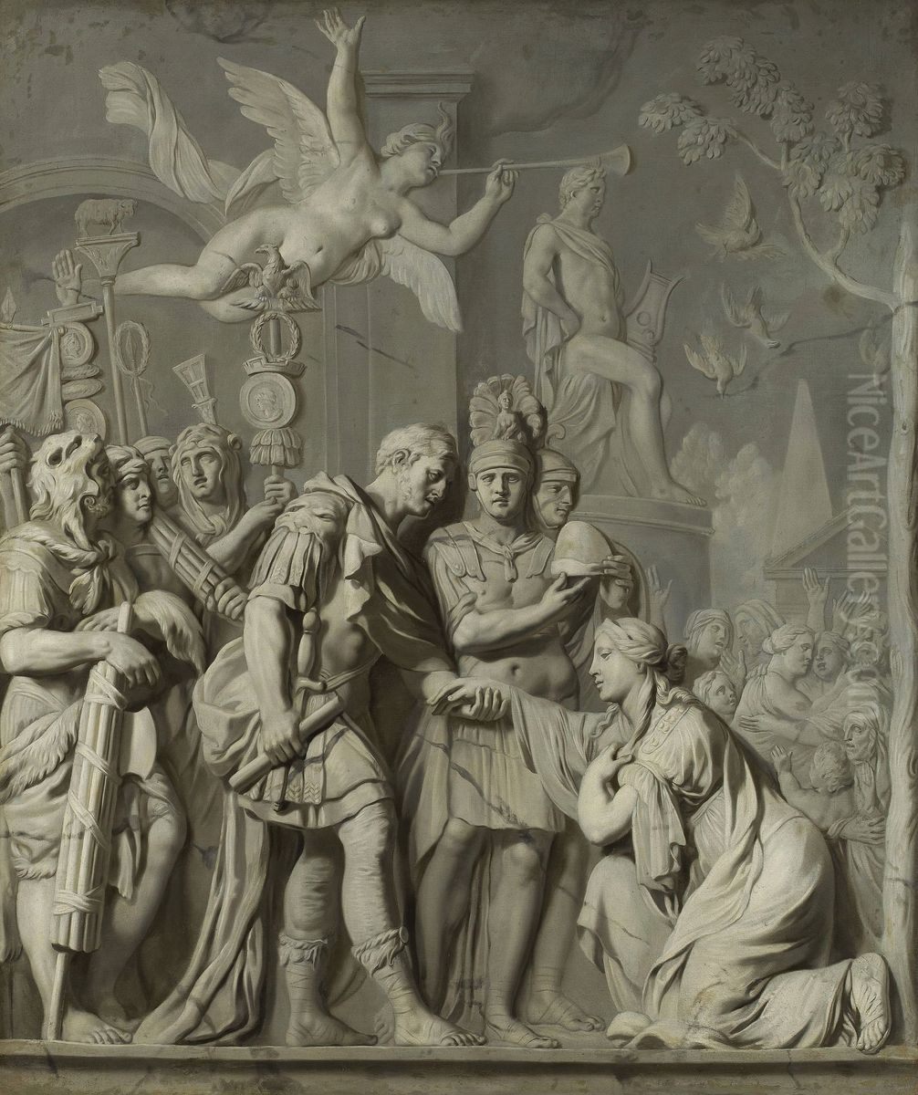 Cesarz Tytus nadaje prawa Rzymianom Oil Painting by Franciszek Smuglewicz