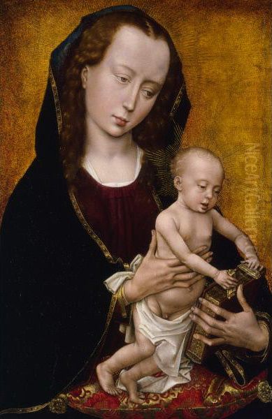 Diptych of Philip de Croy - Virgin and Child Oil Painting by Rogier van der Weyden