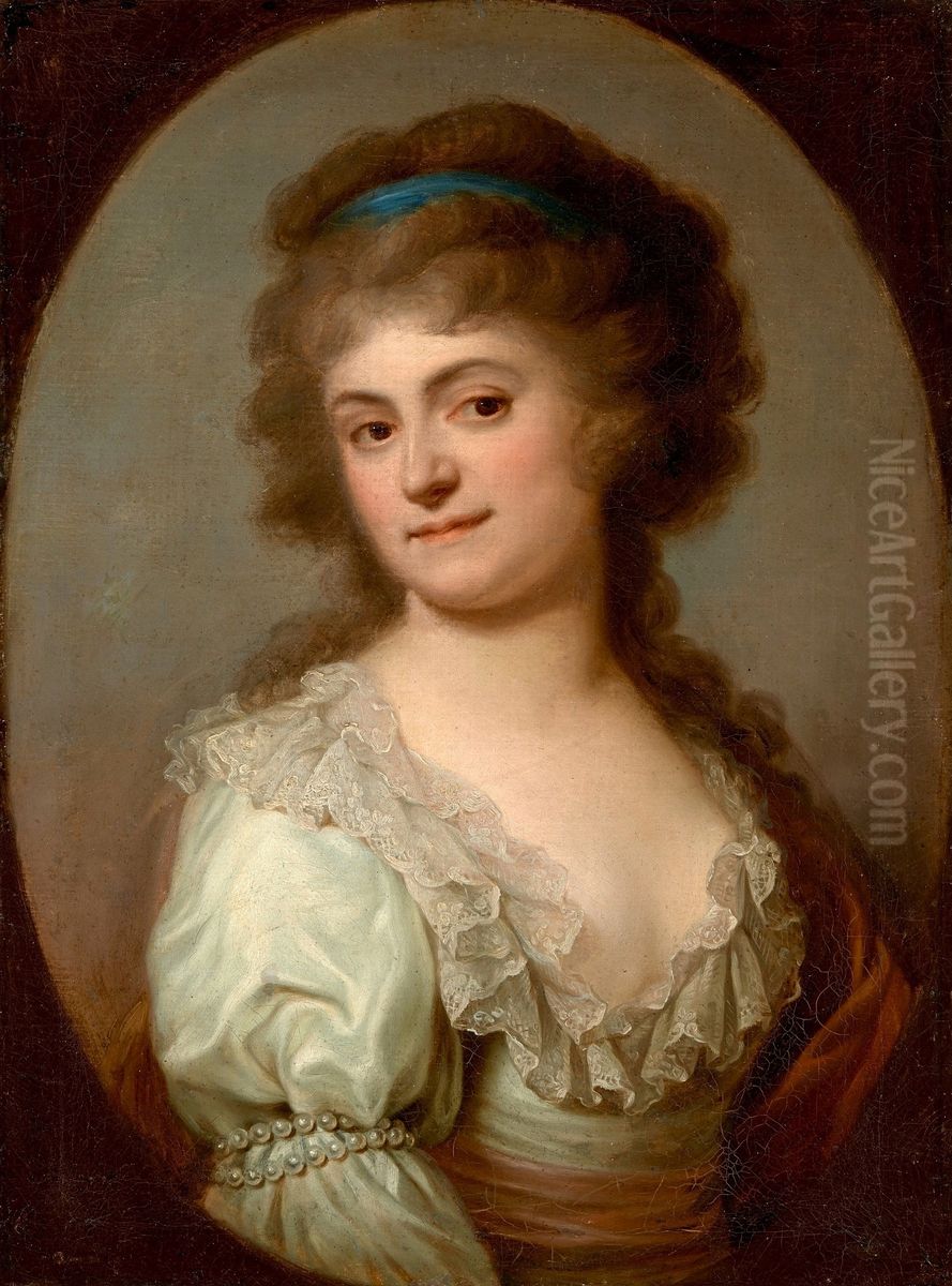 Portret Marii Cecylii z Merlinich Duchesne Oil Painting by Josef Grassi