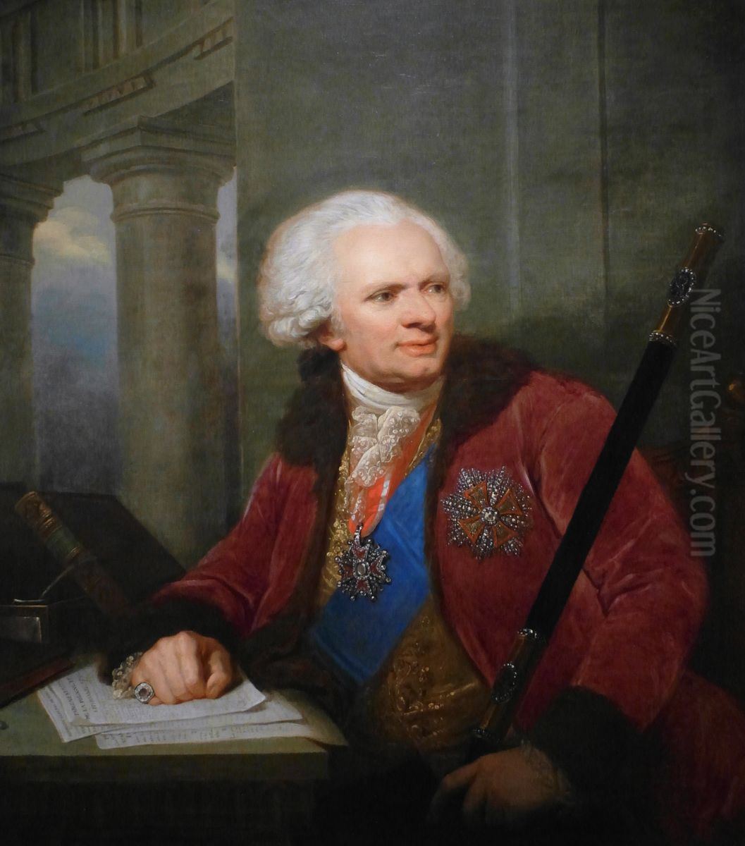 Portret Fryderyka Jozefa Moszynskiego. Oil Painting by Josef Grassi