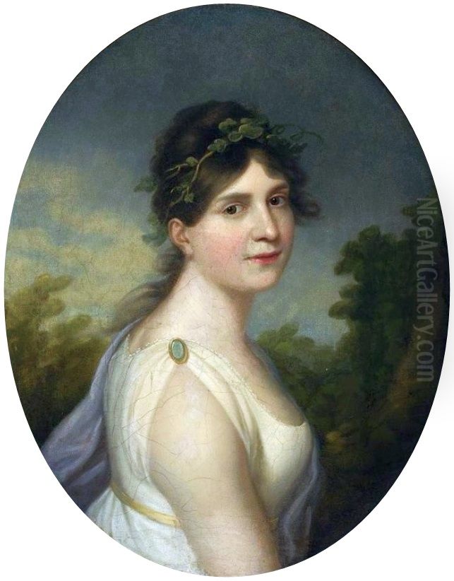 Portrait of Krystyna Miaskowska nee Rychlowska. Oil Painting by Angelica Kauffmann