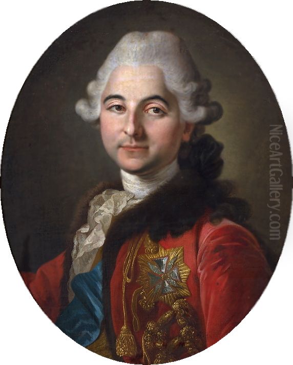 Portret Stanislawa Augusta Poniatowskiego Oil Painting by Per Krafft the Elder