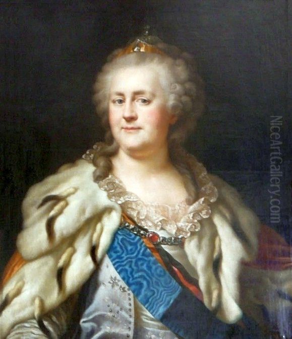 Portrait of Catherine II of Russia. Oil Painting by Johann Baptist von Lampi the Elder