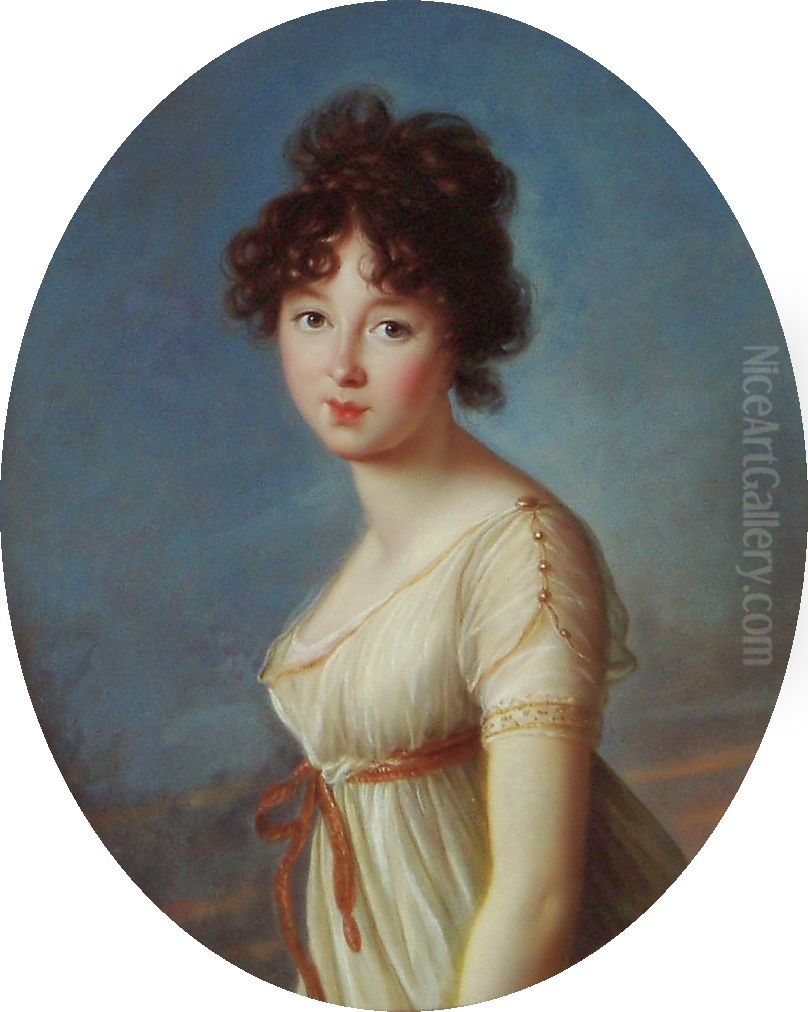 Portrait of Aniela Czartoryska nee Radziwill. Oil Painting by Elisabeth Louise Vigee Le Brun