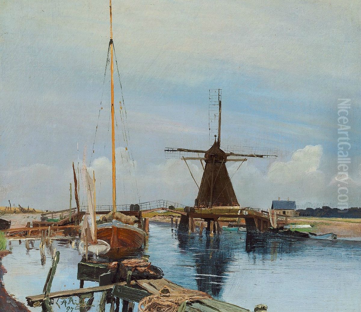 no default Oil Painting by Laurits Andersen Ring