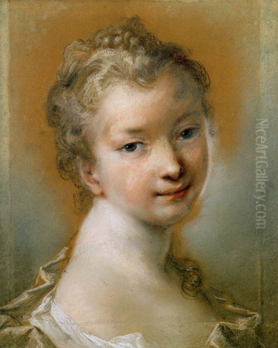 Portrait of a Young Girl Oil Painting by Rosalba Carriera