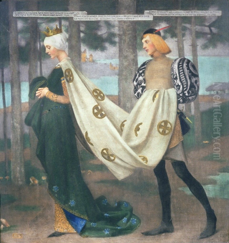 The Queen and the Page Oil Painting by Marianne Stokes