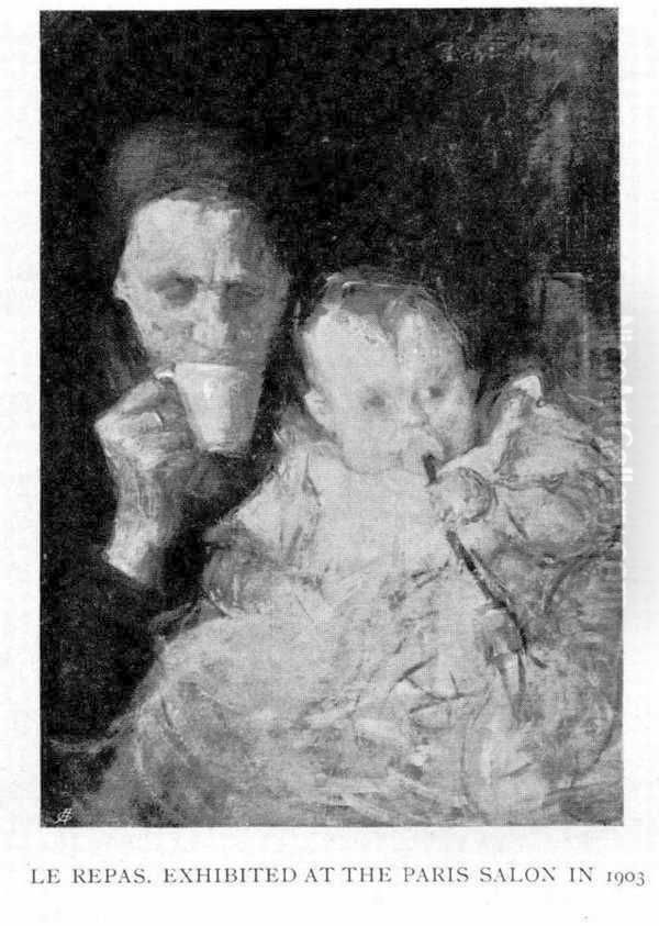 Le Repas Oil Painting by Julia Beatrice How